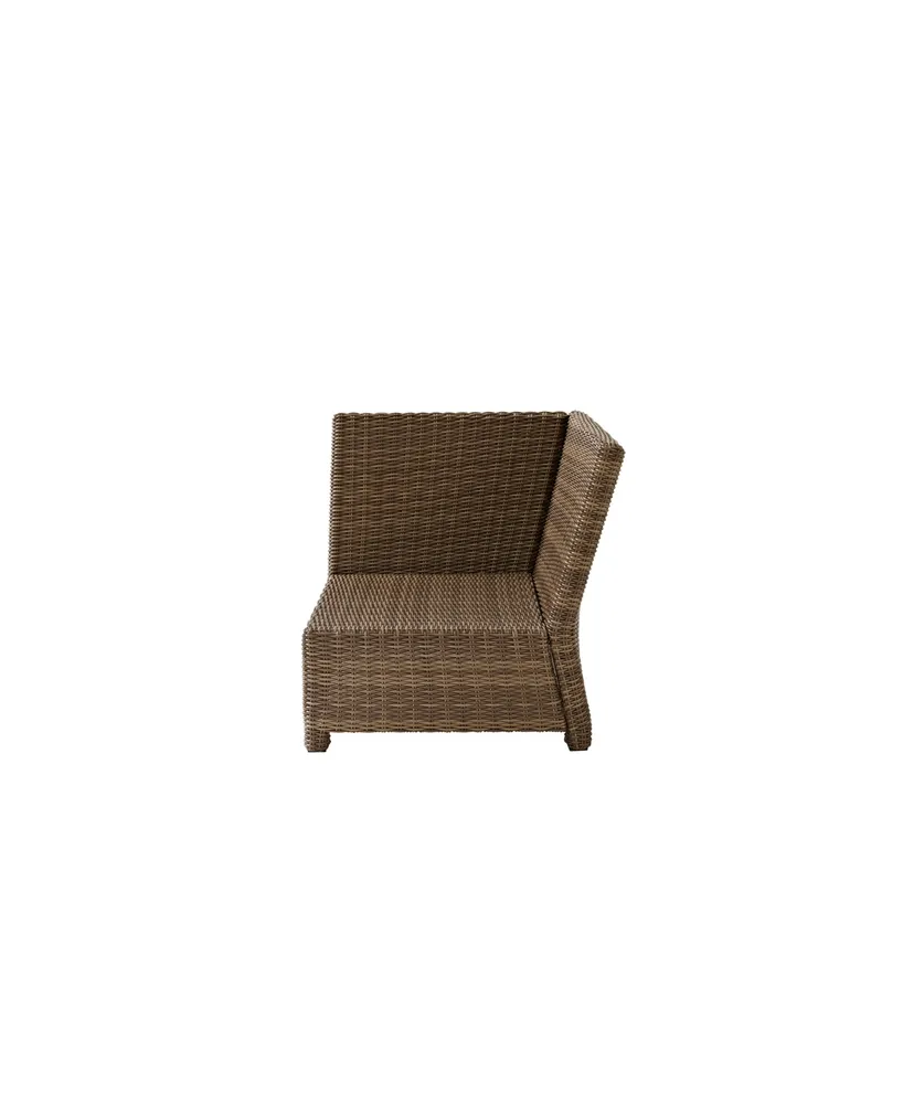 Bradenton Outdoor Wicker Sectional Corner Chair With Cushions