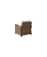 Bradenton Outdoor Wicker Arm Chair With Cushions