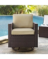 Palm Harbor Outdoor Wicker Swivel Rocker Chair With Cushions