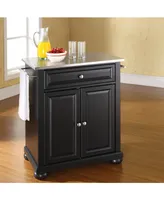 Alexandria Stainless Steel Top Portable Kitchen Island