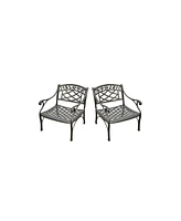 Sedona 2 Piece Cast Aluminum Outdoor Conversation Seating Set - 2 Club Chairs