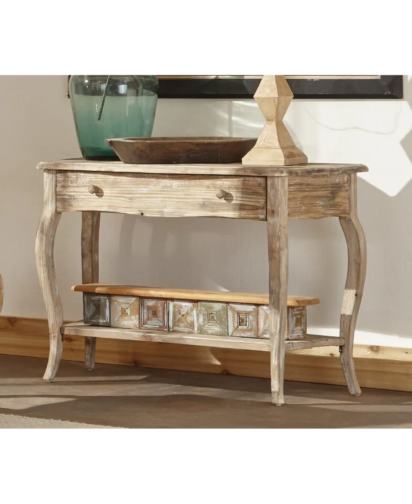 Alaterre Furniture Rustic - Reclaimed Media/Console Table, Driftwood