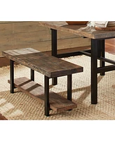 Pomona Metal and Reclaimed Wood Bench