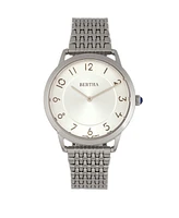 Bertha Quartz Abby Collection Silver Stainless Steel Watch 33Mm