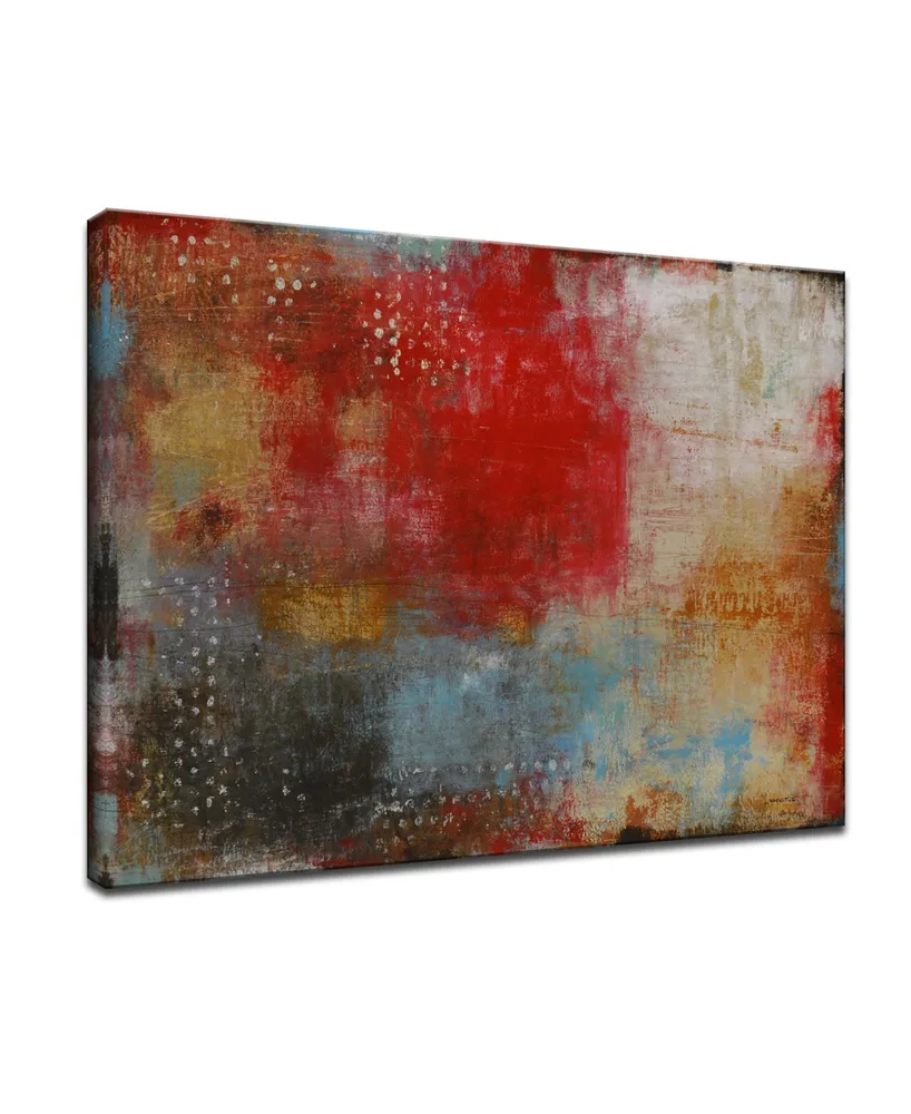 Ready2HangArt, 'Smoke Red' Abstract Wall Art, 20x30"