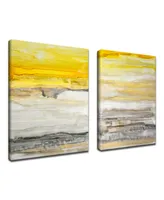 Ready2HangArt, 'Latest Sunset I/Ii' 2 Piece Abstract Canvas Wall Art Set,30x20"