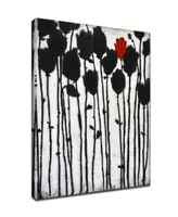Ready2HangArt, 'Conviction' Abstract Floral Canvas Wall Art, 40x30"