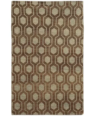 Closeout! Oriental Weavers Maddox 56504 Brown/Blue 3'6" x 5'6" Area Rug