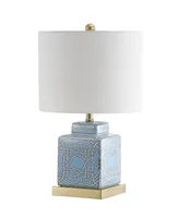 Jonathan Y Catherine 22" Ceramic,Metal Ginger Jar Led Table Lamp