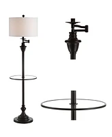 Jonathan Y Cora 60" Metal,Glass Led Side Table and Floor Lamp