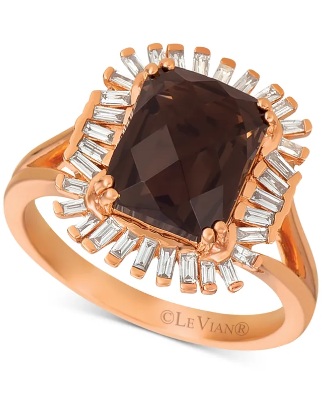 Le Vian Pomegranate Garnet (2 ct. t.w.) & Diamond (1/2 ct. t.w.) Halo Ring  in 14k Rose Gold - Macy's