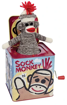 Schylling Sock Monkey Jack In The Box