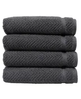 Linum Home Herringbone 4-Pc. Hand Towel Set