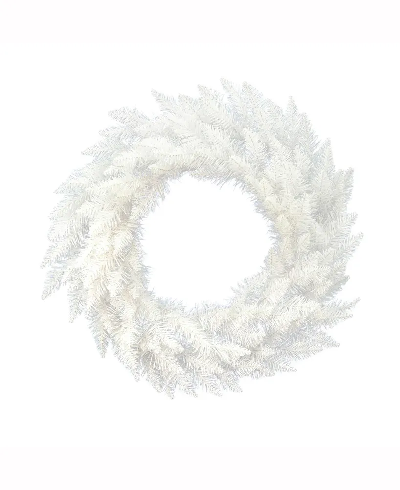 Vickerman 48 inch Sparkle White Spruce Artificial Christmas Wreath Unlit