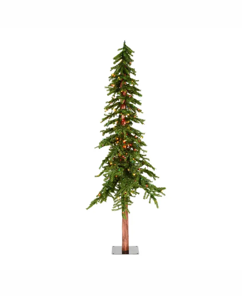 Vickerman 7' Natural Alpine Artificial Christmas Tree, Multi