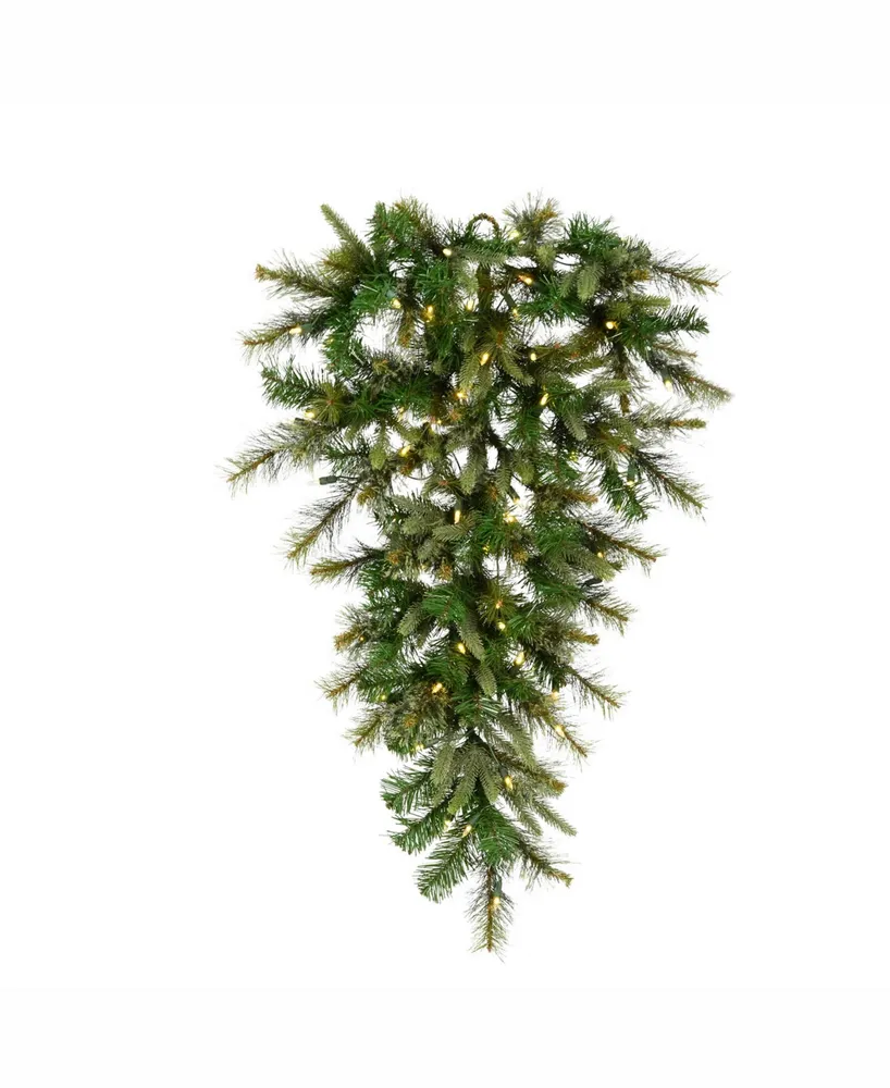 Vickerman 36 inch Cashmere Artificial Christmas Teardrop With 50 Warm White Led Lights