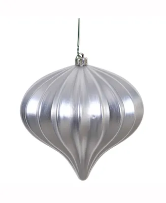 Vickerman 5.7" Silver Matte Onion Christmas Ornament