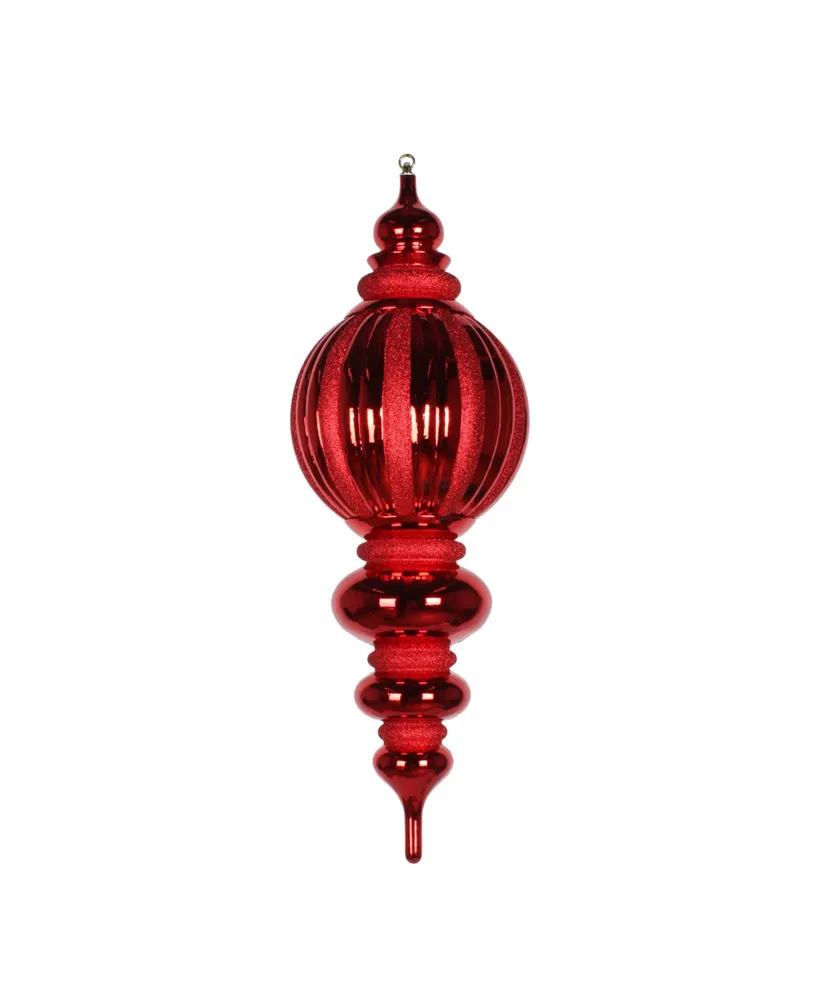 Vickerman 35" Red Shiny/Glitter Finial Christmas Ornament