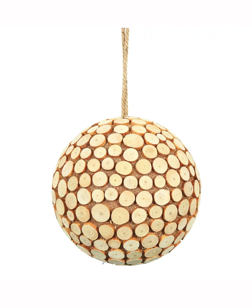 8" Pine Chip Ball Ornament.