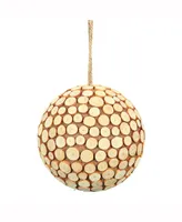 8" Pine Chip Ball Ornament.