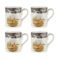 Spode Woodland Deer Mugs, Set of 4