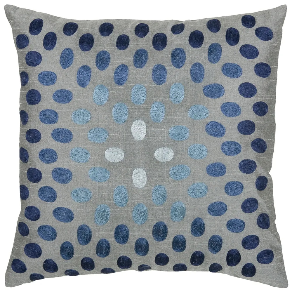 Rizzy Home Dots Polyester Filled Decorative Pillow, 18" x 18"