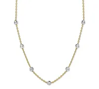 Giani Bernini Beaded Station Chain Necklace 18k Gold-Plated Silver, or Rose Gold