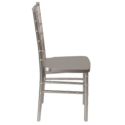 Hercules Premium Series Pewter Resin Stacking Chiavari Chair