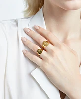 Sarah Chloe Initial Signet Ring 14K Gold-Plated Sterling Silver