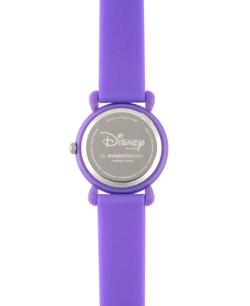 Disney Frozen Elsa and Anna Girls' Purple Plastic Time Teacher Watch