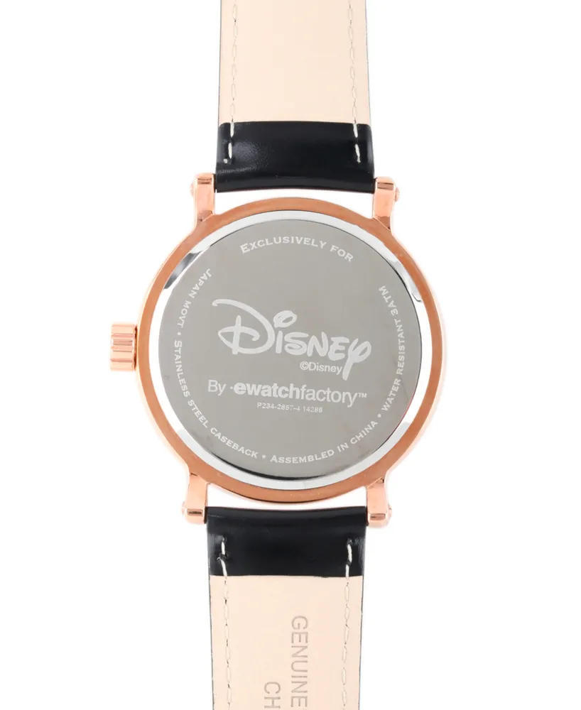 Disney Mickey Mouse & Minnie Mouse Men's Shinny Rose Gold Vintage Alloy Watch