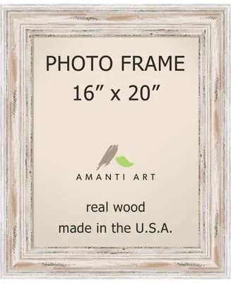 Amanti Art Alexandria Whitewash 16" X 20" Opening Wall Picture Photo Frame