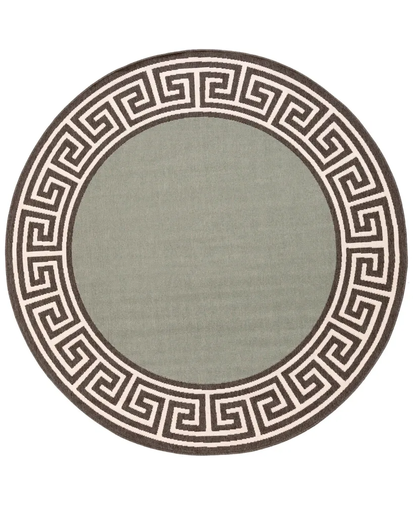 Surya Alfresco Alf-9625 Sage 8'9" Round Area Rug, Indoor/Outdoor