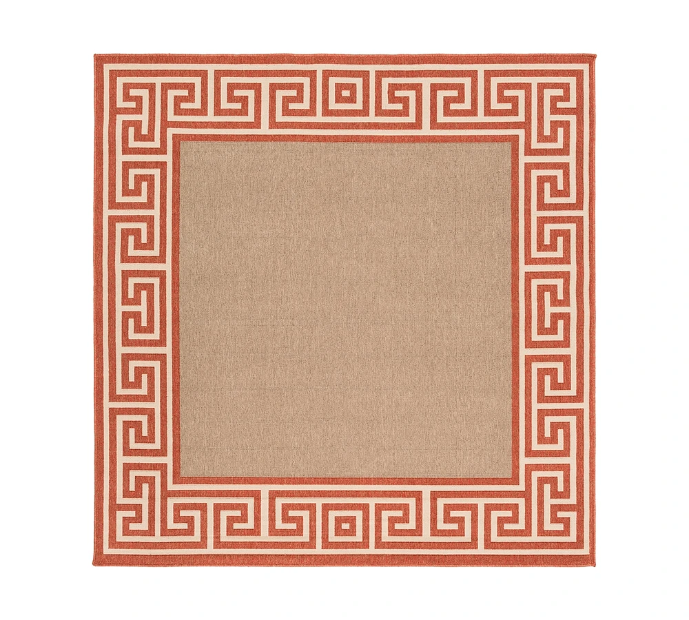 Closeout! Livabliss Alfresco Alf-9628 Rust 8'9" Square Area Rug, Indoor/Outdoor