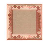 Closeout! Livabliss Alfresco Alf-9628 Rust 8'9" Square Area Rug, Indoor/Outdoor