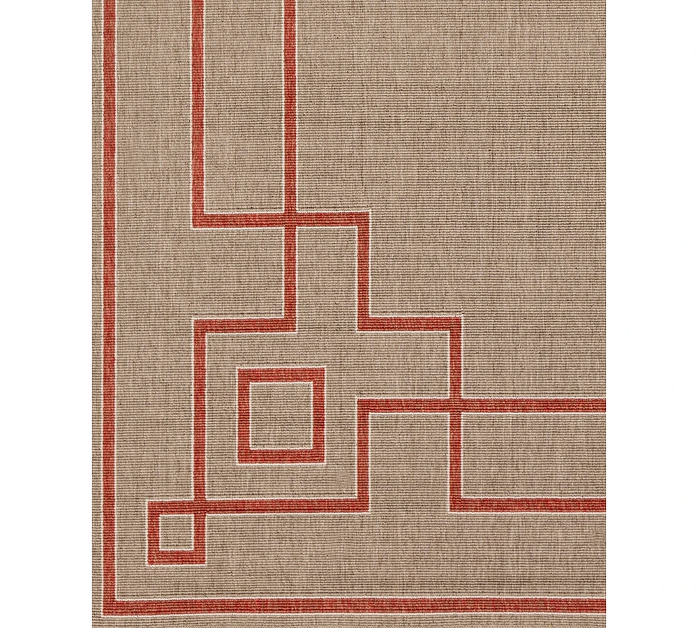 Surya Alfresco Alf-9633 Rust 3' x 5'6" Area Rug, Indoor/Outdoor