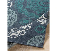 Livabliss Alfresco Alf-9666 Charcoal 2'3" x 4'6" Area Rug, Indoor/Outdoor