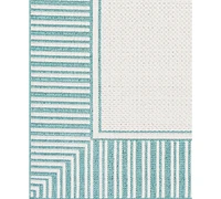 Livabliss Alfresco Alf-9680 Teal 3' x 5'6" Area Rug, Indoor/Outdoor