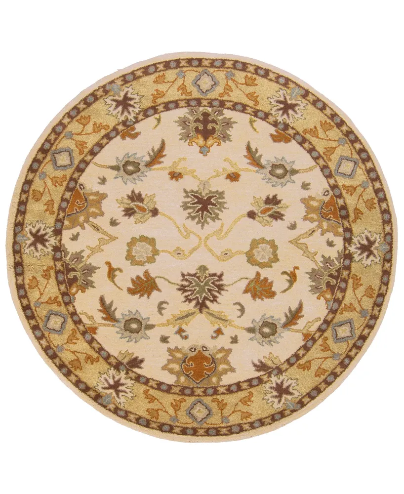 Livabliss Caesar Cae-1010 Khaki 4' Round Area Rug