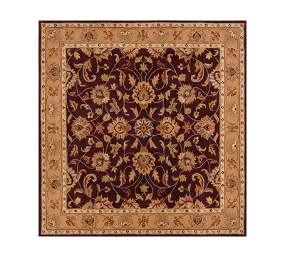 Livabliss Caesar Cae-1024 Burgundy 6' Square Area Rug