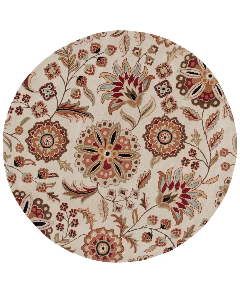 Surya Athena Ath-5035 Dark Brown 4' Round Area Rug