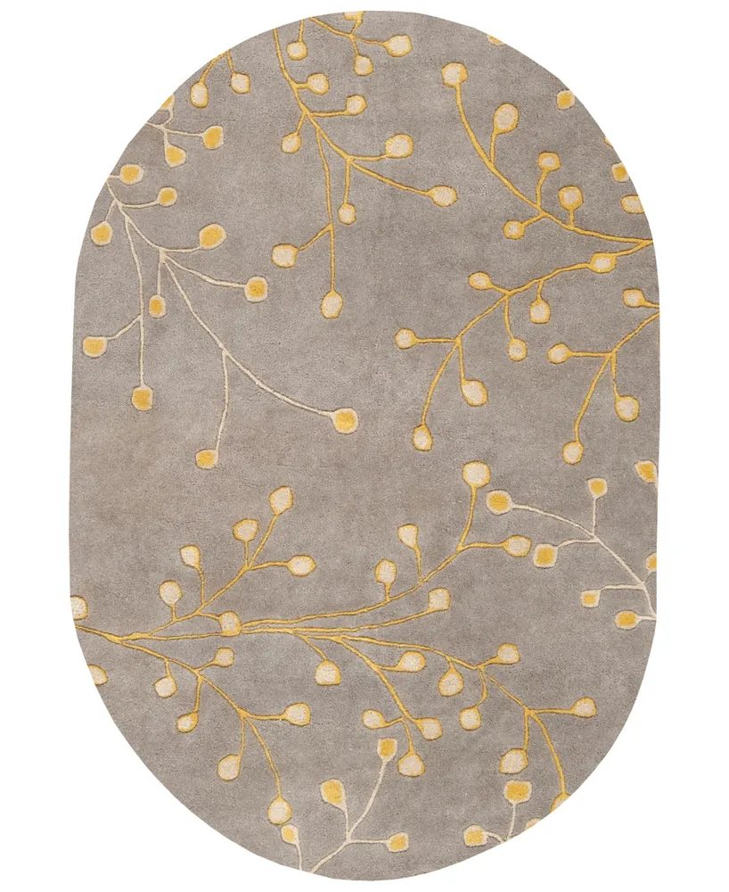 Surya Athena Ath-5060 Taupe 6' x 9' Oval Area Rug