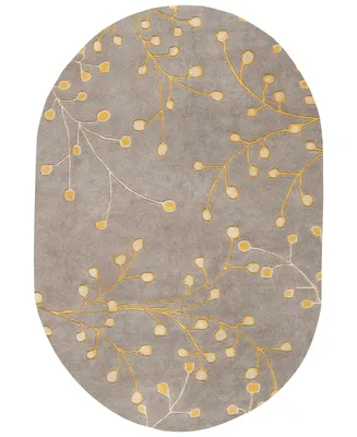 Livabliss Athena Ath-5060 Taupe 6' x 9' Oval Area Rug