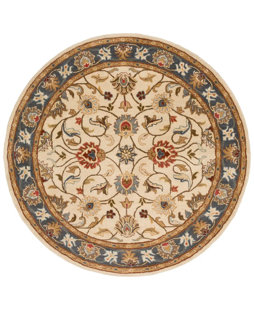 Livabliss Caesar Cae-1125 Bright Yellow 4' Round Area Rug