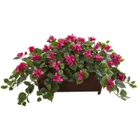 Nearly Natural Bougainvillea Artificial Plant in Decorative Planter