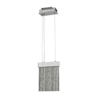 Meadowland Pendant Satin Aluminum/Polished Chrome