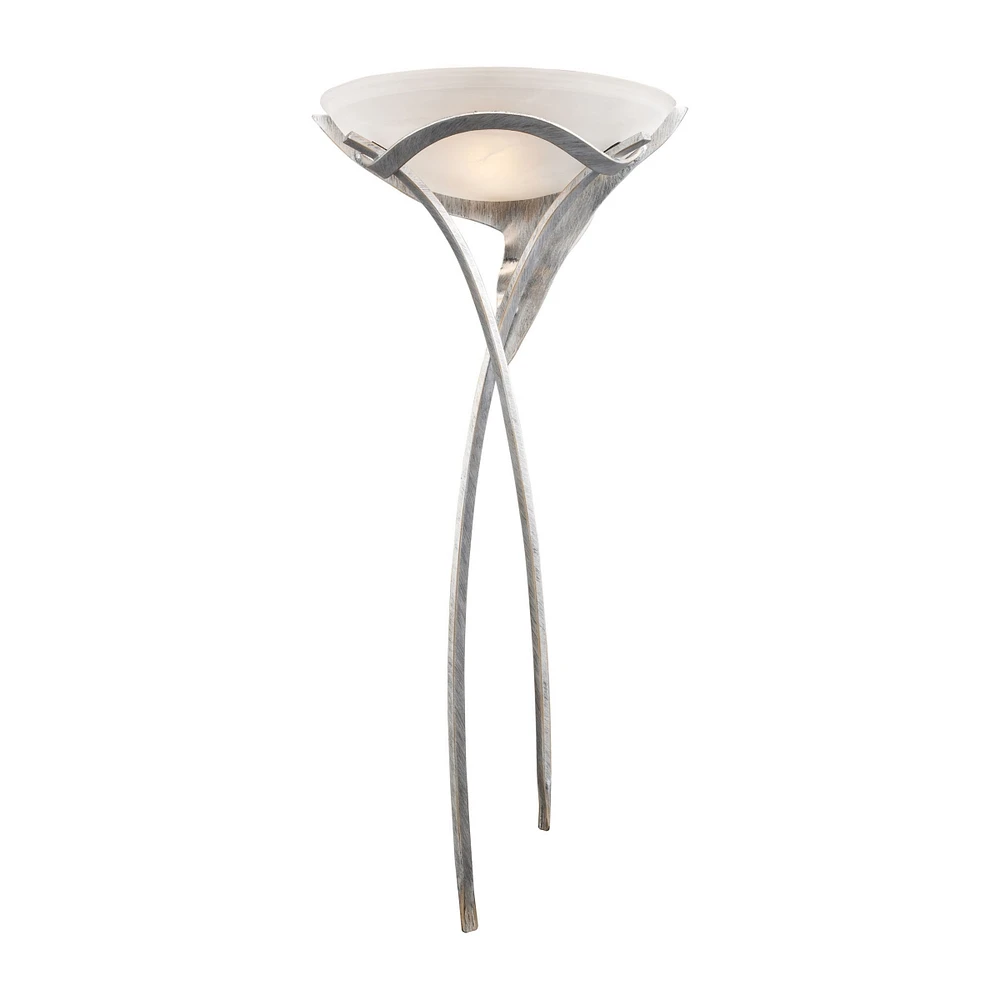 Aurora 1-Light Wall Sconce in Tarnished Silver