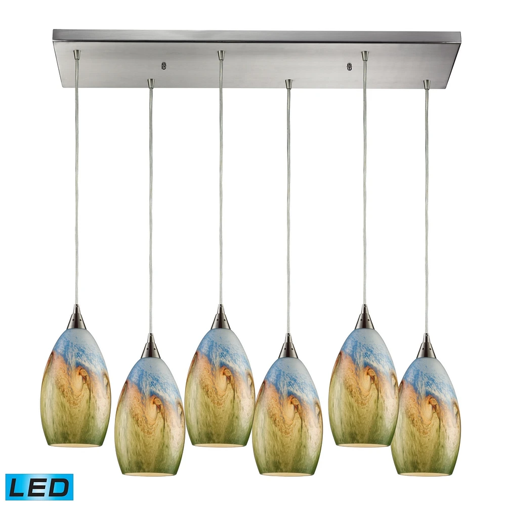 Geologic 1 Light Pendant in Satin Nickel