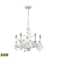 Circeo 5-Light Chandelier in Antique White