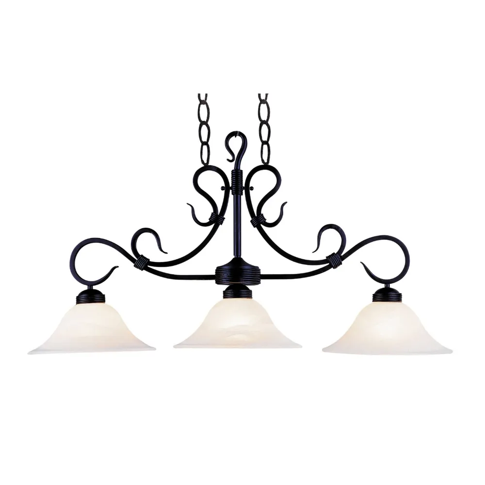 Buckingham 3-Light Linear in Matte Black with White Glass